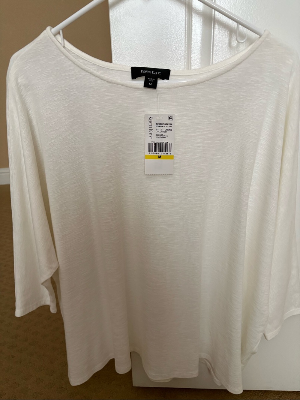 Karen Kane Desert Breeze Top Natural 1L19262 Size Medium New With Tags
